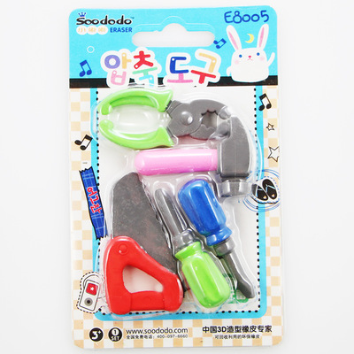 小嘟嘟小工具造型橡皮擦 韓國文具新寵，義烏市鑫都文化用品廠家直銷